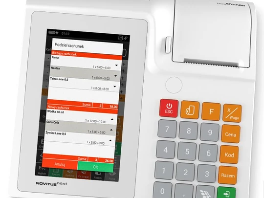 Nowość - moduł GASTRO w kasach Novitus Next online oraz One online